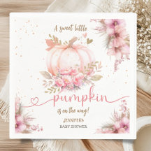 Little Pumpkin Baby Shower Girl Pink Boho Rustic