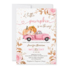 Little Pumpkin Baby Shower Girl Pink Truck Fall