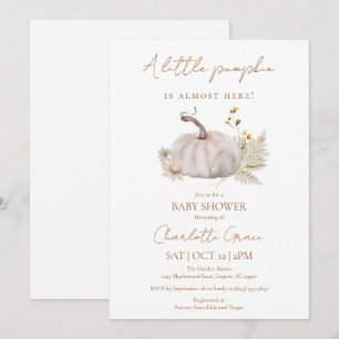 Little Pumpkin Baby Shower Invitation