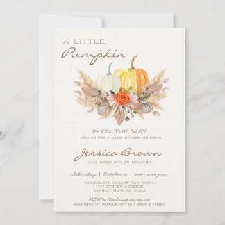 Little Pumpkin Baby Shower Invitation