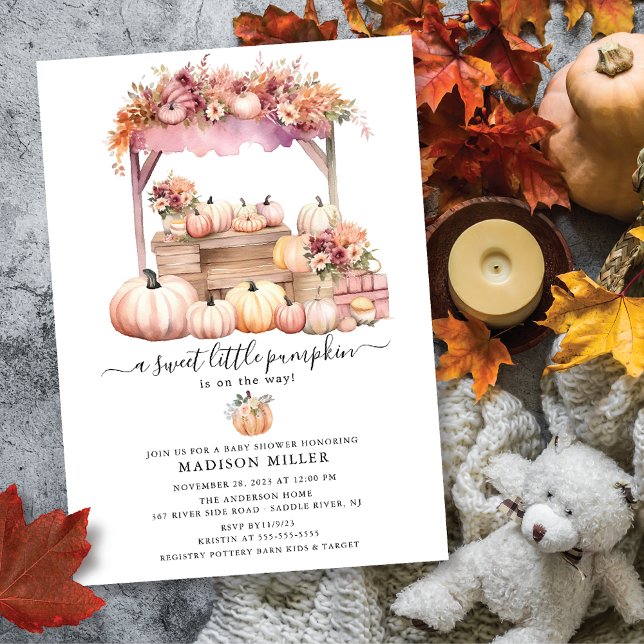 Little Pumpkin Baby Shower Invitation (Creator Uploaded)