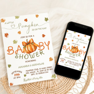 Little Pumpkin Baby Shower Invitation