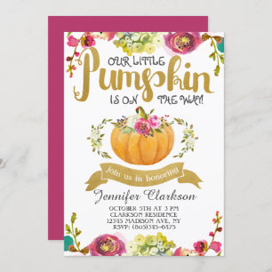 Little Pumpkin Baby Shower Invitation