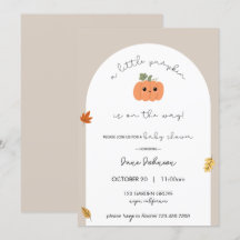 Little Pumpkin Baby Shower Invitation