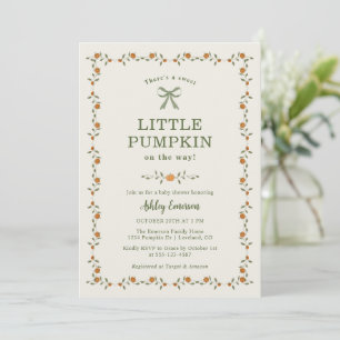 Little Pumpkin Baby Shower Invitation