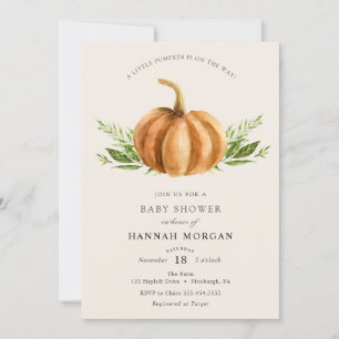 Little Pumpkin Baby Shower invitation