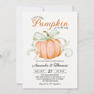 Little Pumpkin  Baby Shower Invitation