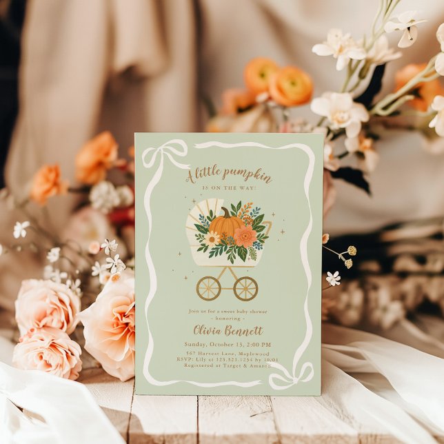 Little Pumpkin Baby Shower Invite Fall Neutral (Creator Uploaded)