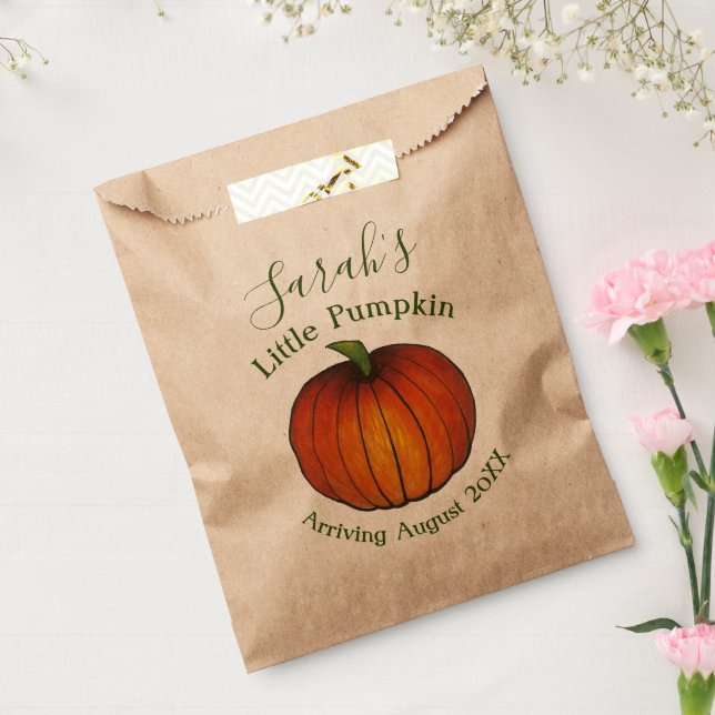 Little Pumpkin Baby Shower New Arrival Autumn Fall Favour Bag (Sealed)