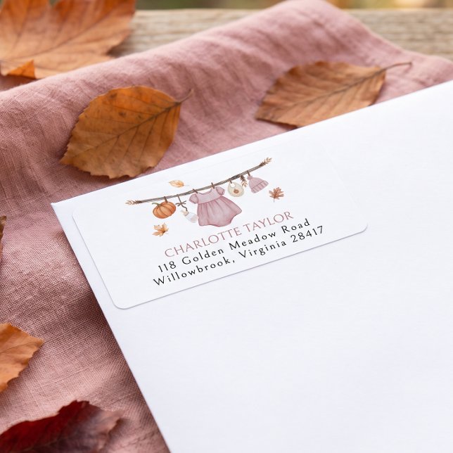 Little Pumpkin Baby Shower Return Address Label (Creator Uploaded)