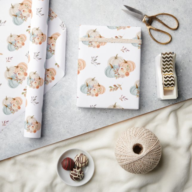 Little Pumpkin Baby Shower  Wrapping Paper (Crafts)