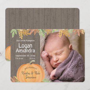 Little Pumpkin Birth Announcement