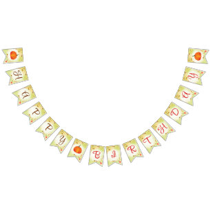 Little Pumpkin Birthday Bunting Flags