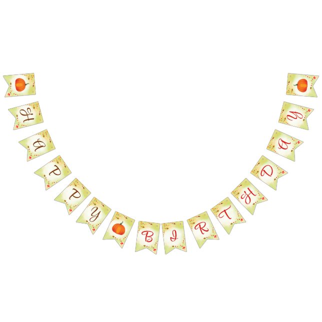 Little Pumpkin Birthday Bunting Flags (All)