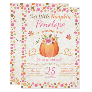 pumpkin birthday invitations