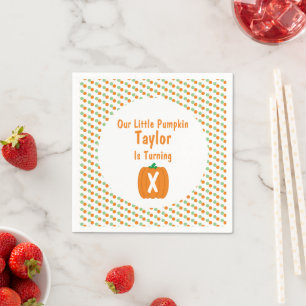 Little Pumpkin Birthday Napkin