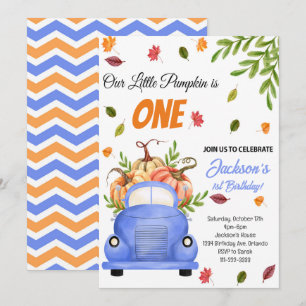 Little Pumpkin Birthday Party Invitation