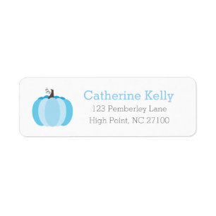 Little Pumpkin Blue Halloween or Shower Address