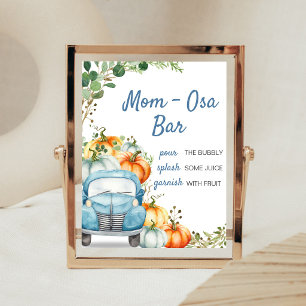 Little Pumpkin Blue Truck Mom Osa Bar Sign