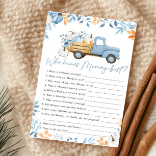 Little Pumpkin Blue Truck Who Knows Mommy Best