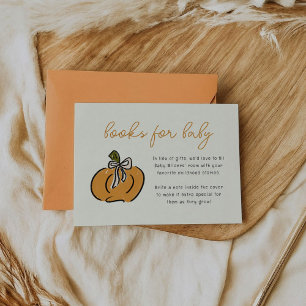 Little Pumpkin Books for Baby Baby Shower Enclosure Card