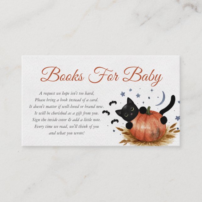 Little Pumpkin Books For Baby Shower Insert (Front)