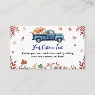Little Pumpkin Boy Baby Shower Enclosure Card