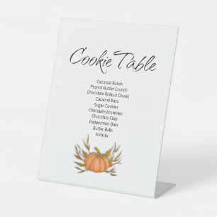 Little Pumpkin Cookie Table Fall Baby Shower  Pedestal Sign