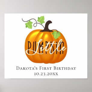 Little Pumpkin Cute Gender Neutral Baby Poster