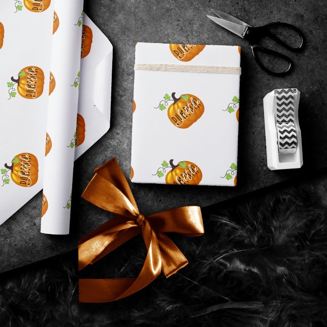 Little Pumpkin | Cute Gender Neutral Baby Wrapping Paper (Creator Uploaded)