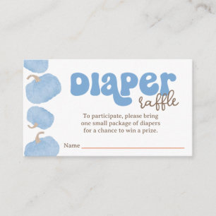Little Pumpkin Diaper Raffle Baby Shower Game Enclosure Card