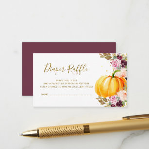 little pumpkin diaper raffle card