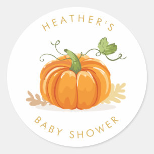 Little pumpkin Envelope seal sticker Baby shower
