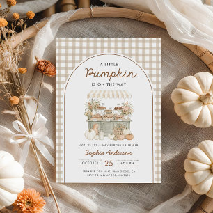 Little Pumpkin Fall Autumn Baby Shower Invitation