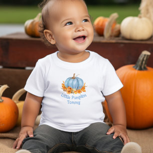Little Pumpkin Fall Baby Boy Name T-Shirt
