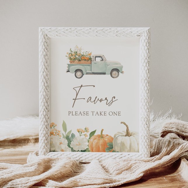 Little Pumpkin Fall Baby Shower Favours Sign (Creator Uploaded)