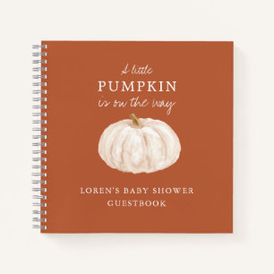Little Pumpkin Fall Baby Shower Guestbook Notebook