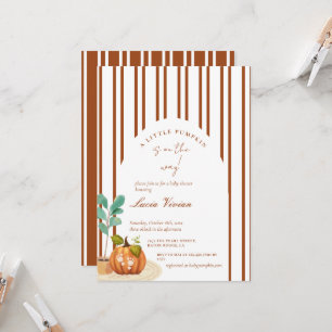 Little Pumpkin Fall Baby Shower Invitation