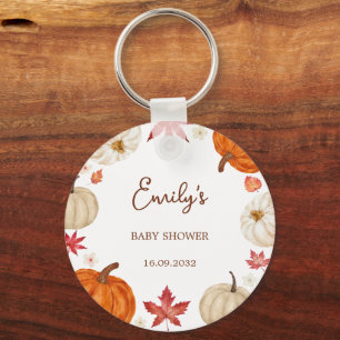 Little Pumpkin Fall Baby Shower Keychain