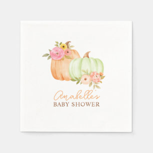 Little Pumpkin Fall Baby Shower Personalized Napkin