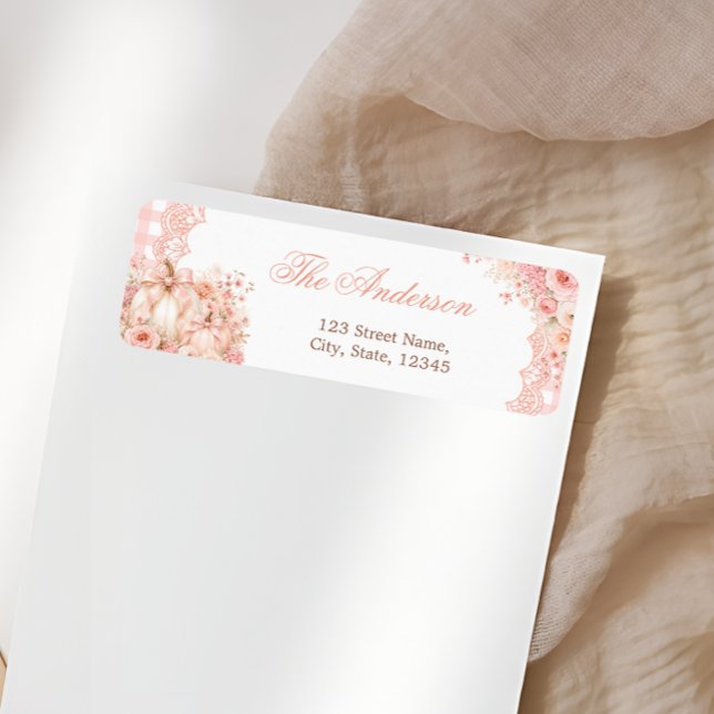 Little Pumpkin Fall Baby Shower Return Address (Creator Uploaded)