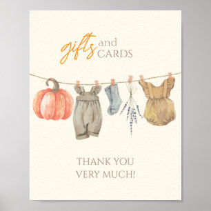 Little Pumpkin Fall Clothes Girl Gifts and Cards Poster