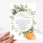 Little pumpkin fall couples greenery baby shower invitation<br><div class="desc">For more advanced customization of this design,  simply select the "Customize It" button above!</div>