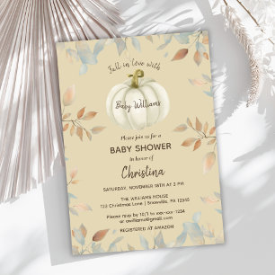 Little Pumpkin Fall Gender Neutral Baby Shower Invitation