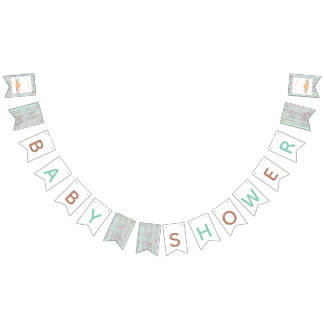 Little Pumpkin Fall Rustic Baby Shower Bunting Flags