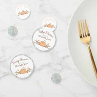 Little Pumpkin Fall Rustic Baby Shower Table Confetti