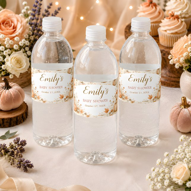 Little Pumpkin Fall Water Bottle Labels Set (Little Pumpkin Fall Water Bottle Labels Set. Part of the Little Pumpkin baby shower collection.)