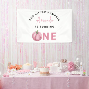 Little Pumpkin first Birthday Party  Banner