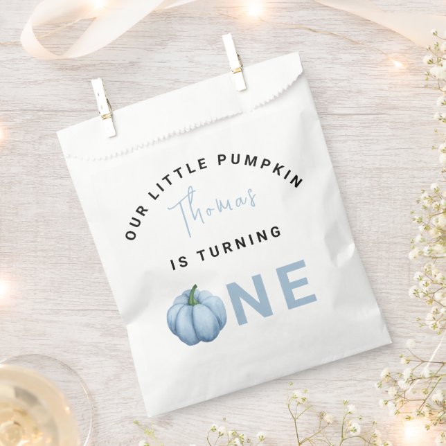 Little Pumpkin first Birthday Party  Favour Bag (Clipped)