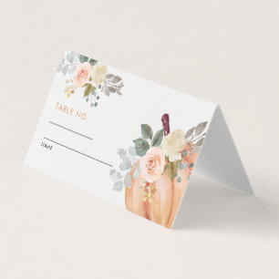 Little Pumpkin Floral Baby Shower Table Number
